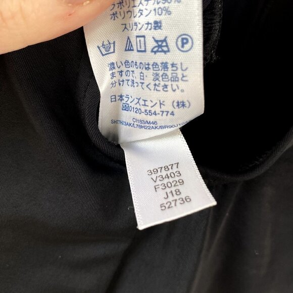 Lands End Tank One Piece Swimsuit Black 12 - Picture 8 of 9